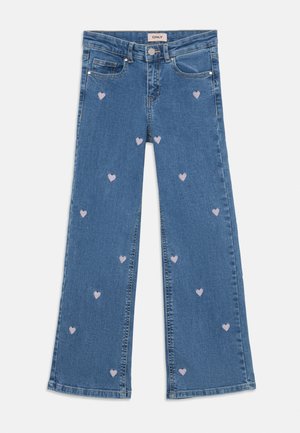 KMGJUICY WIDE LEG HEART - Jeans relaxed fit - light medium blue denim
