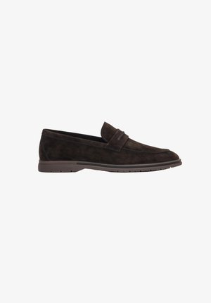ESTRO, CIEMNOBRĄZOWE MOKASYNY MĘSKIE NA MIĘKKIEJ PODESZWIE ESTRO ER00119053 40 - Slip-ons - dark brown