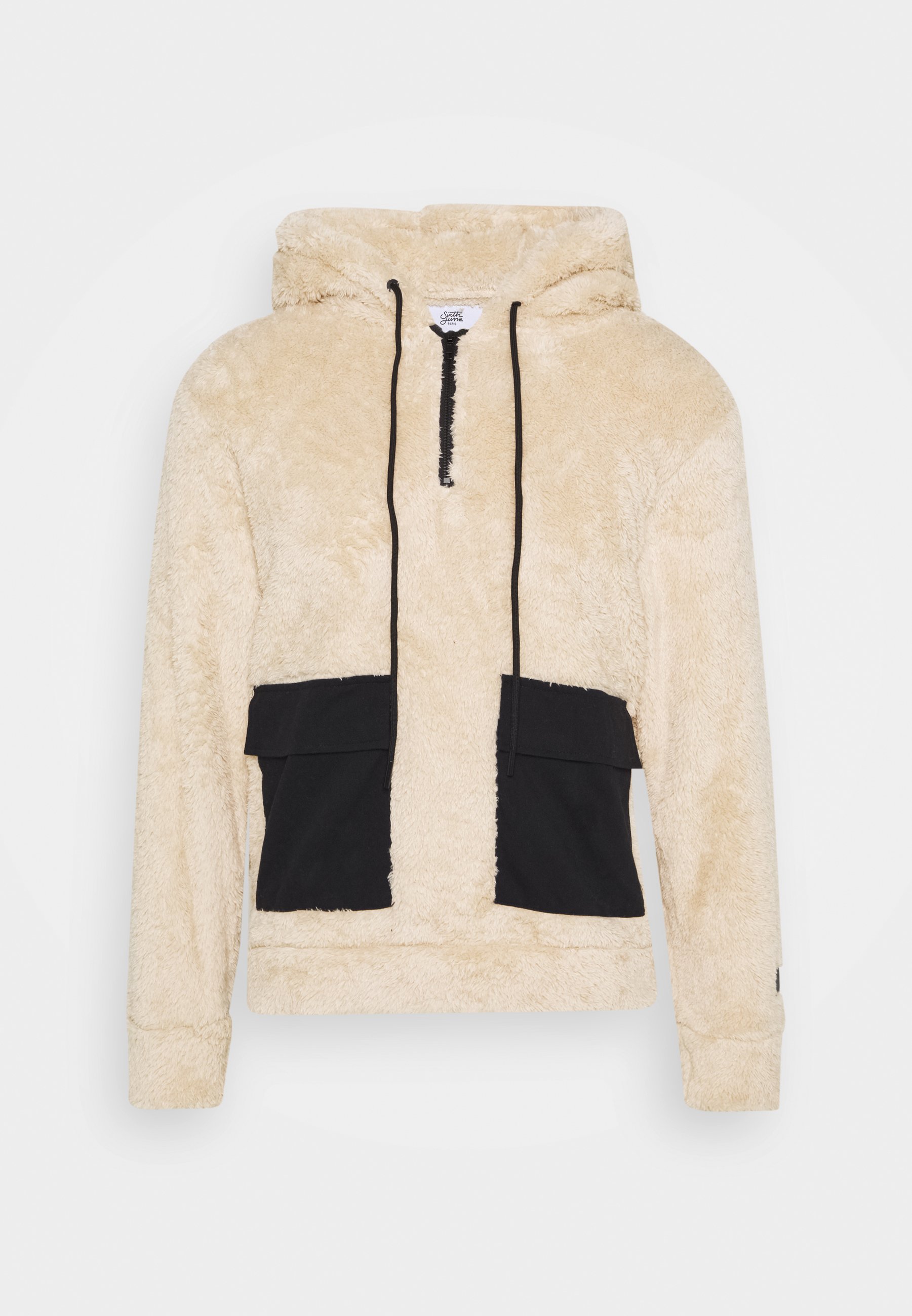 Sixth June FLUFFY HOODIE WITH POCKET Hoodie beige Sixth June JACKET Vinterjakke beige Zalando.no