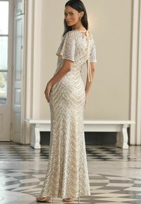 Lipsy SEQUIN COWL NECK REVERSIBLE BRIDESMAID REGULAR FIT - Alkalmi viselet - champagne gold