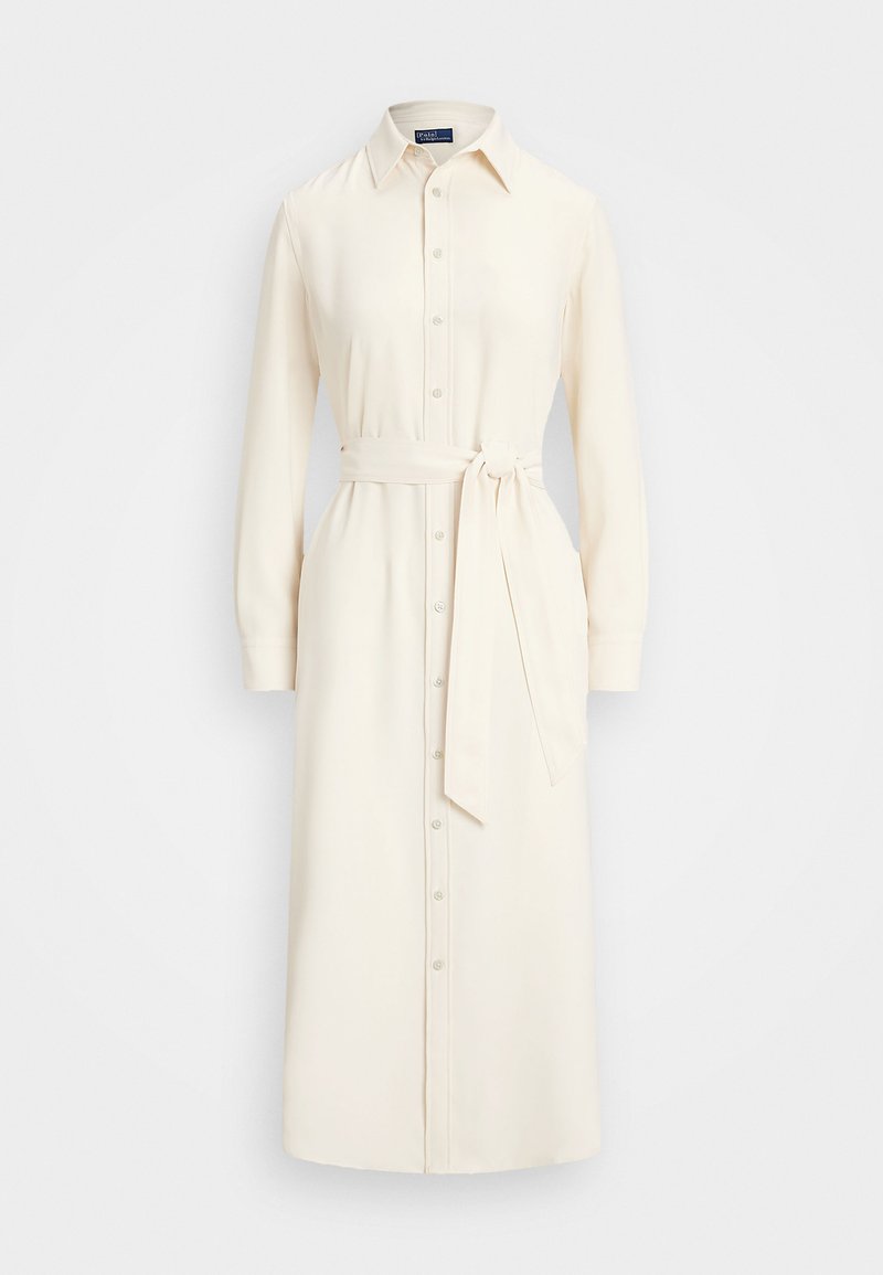 Polo Ralph Lauren SATIN SHIRTDRESS - Skjortekjole - mascarpone cream