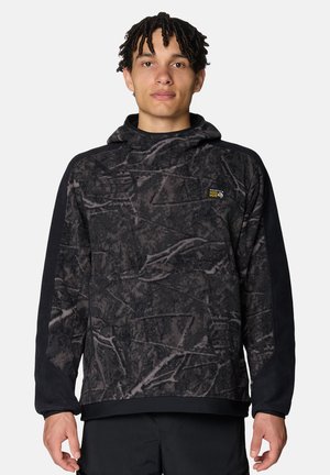 Mountain Hardwear, MOUNTAIN HARDWEAR LANGARM-OBERTEILE M APRÈS PRO™ FLEECE HOODY - Felpa in pile - shark treecover print black
