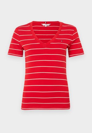 Tommy Hilfiger, SLIM CODY V NECK - Basic póló - fireworks/calico