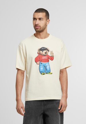 CHECK BEAR - T-shirt imprimé - buttercream