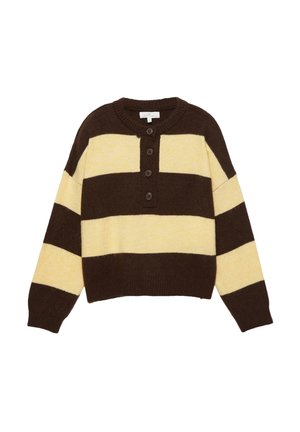 STRIPED - Svetrík - brown