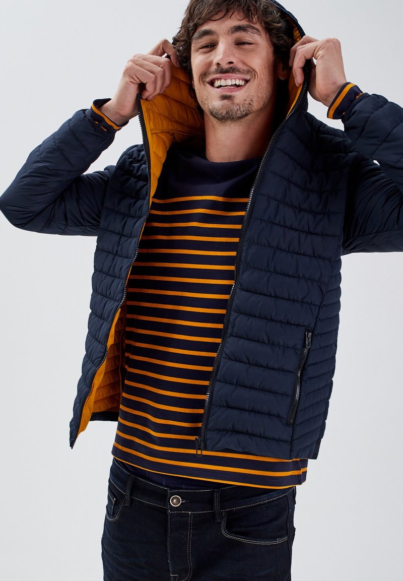 BONOBO Jeans STRAIGHT HOODED Light jacket bleu marine/blue denim