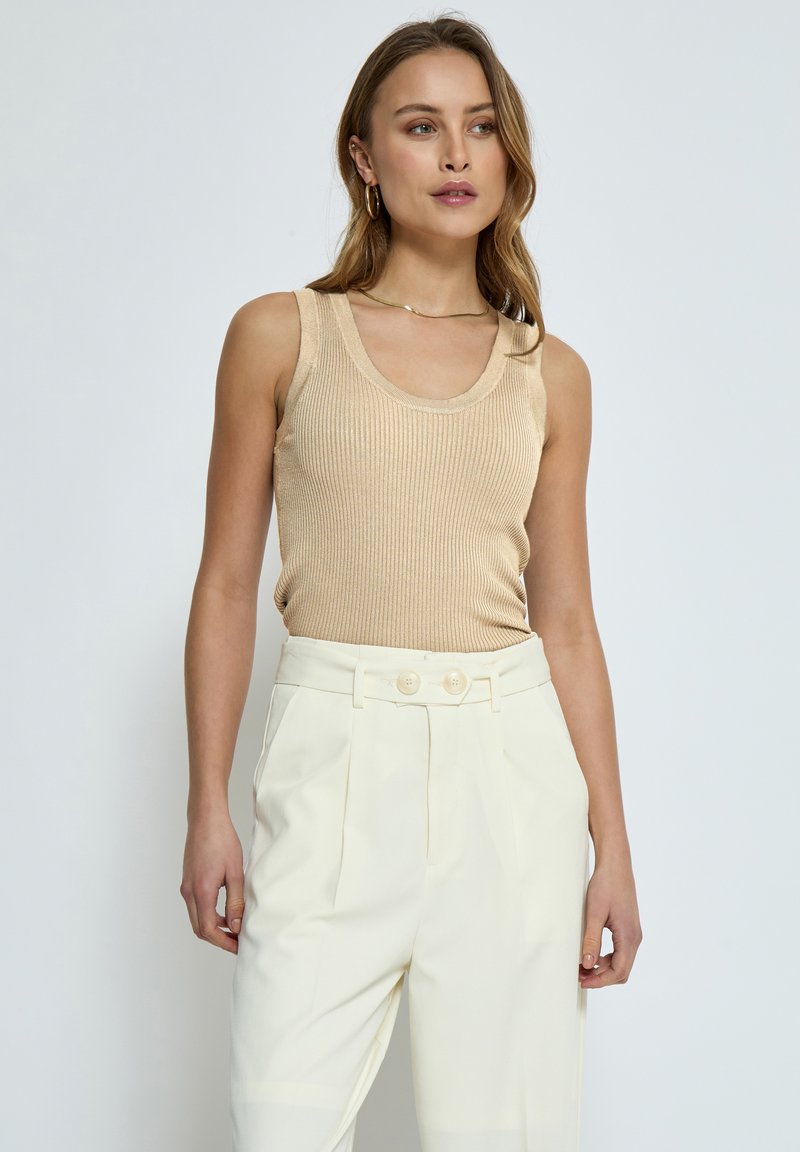 Desires DEANELI RIB TANK TOP. - Top - sandshell
