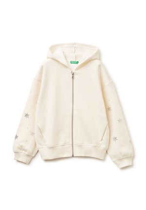 Sweater met rits - white