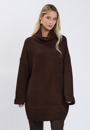 INFLUENCER, INFLUENCER PULLOVER SLOUCHY COWL NECKLINE PULLOVER - Maglione - brown