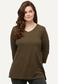Ulla Popken GROSSE GRÖSSEN - Top s dlouhým rukávem - dark brown