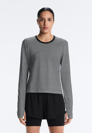 STRIPED 34272097 - Hosszú ujjú felső - black