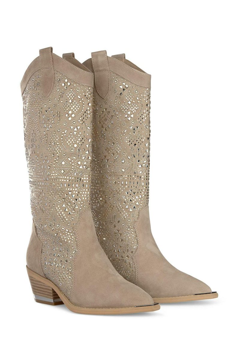 Alma en Pena Bottes de cowboy motard marrón claro/marron clair