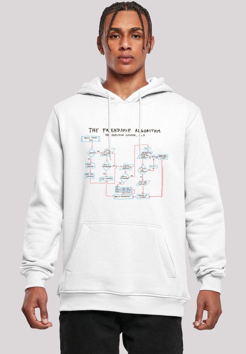 F4NT4STIC - BIG BANG THEORY TV SERIE THEORY FRIENDSHIP ALGORITHM - Pulover s kapuco - white, Povečajte