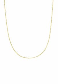 Złota metalowa owijkowa naszyjnik, charakteryzujący się delikatnym, lekkim wzornictwem z małymi, owalnymi ogniwami i gładką fakturą. Idealna do noszenia w warstwach.