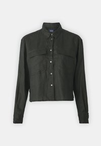 CROPPED SHIRT - Button-down blouse - black