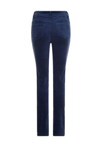 Námořnické kordové kalhoty se slim fit střihem, vybavené dvěma zadními kapsami a hladkou strukturou, navržené pro přiléhavý vzhled.