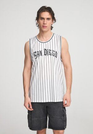 RIGHE E SCRITTA GOTICA - Top - bianco ottico