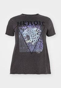 CARMIKO LIFE WASHED TEE - Marškinėliai su spaudiniu - black