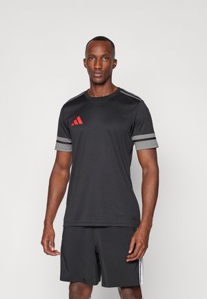 adidas Performance SQUADRA 25 - Športové tričko - black/team grey four/pure ruby