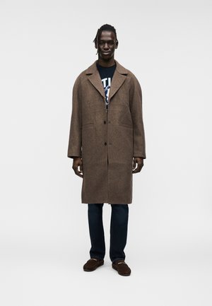 NICKO MELANGE - Klasický kabát - mountain grey/brown melange