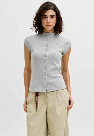 JJXX T-SHIRT JXMYA T-SHIRT - Cardigan - medium grey melange