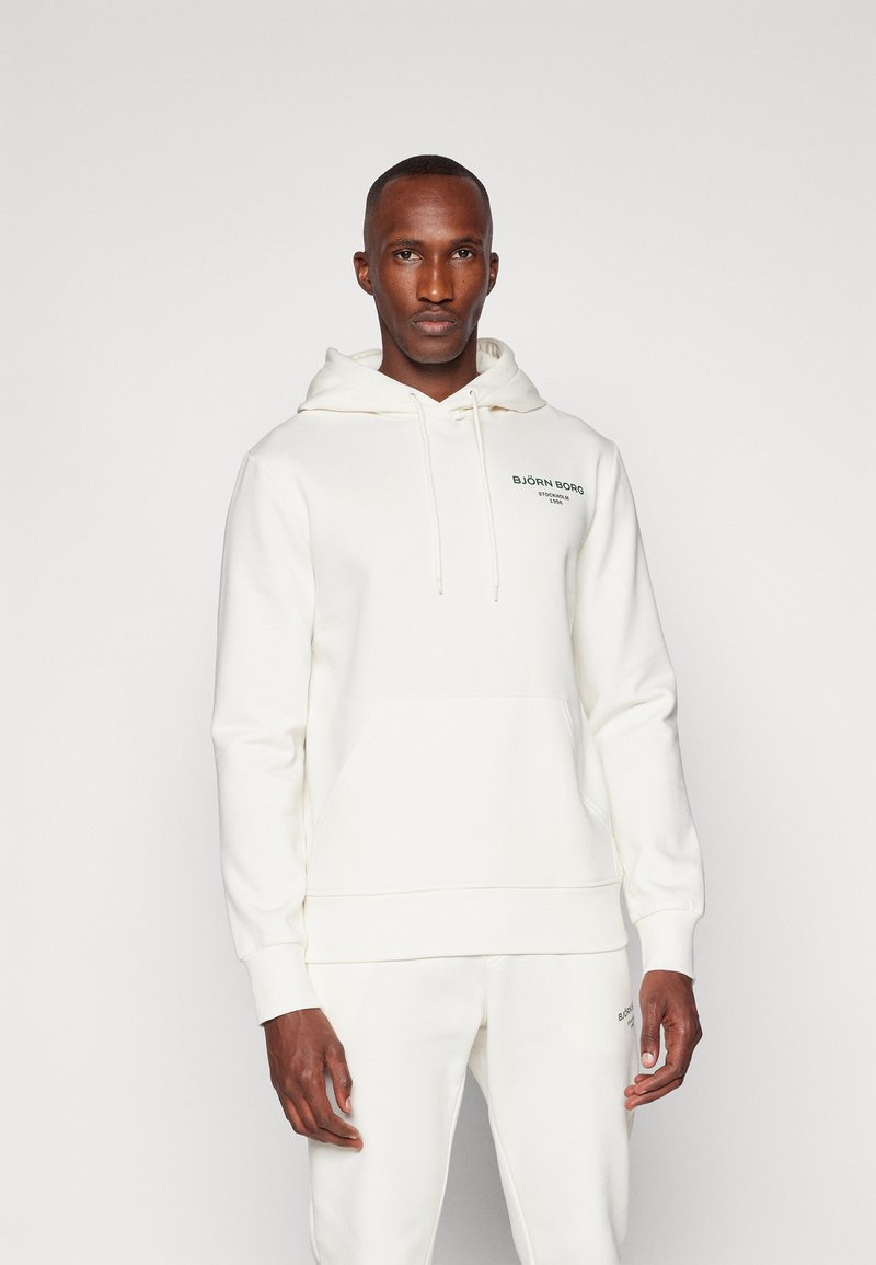 Björn Borg ESSENTIAL HOODIE - Džemperis su gobtuvu - cloud dancer