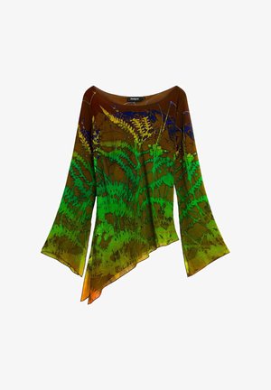 Desigual, ASYMMETRIC PRINTED BLOUSE M. C. LACROIX - Camicetta - green