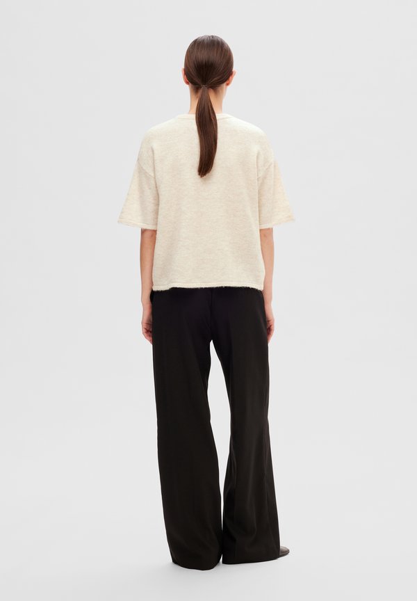 SLFMALINE LILIANA O NECK - Print T-shirt - birch4