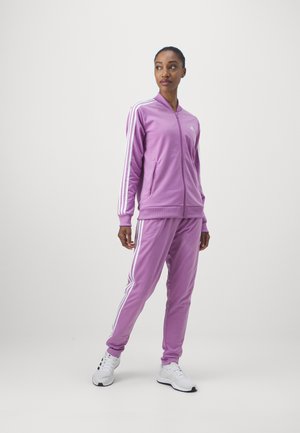 adidas Sportswear ESSENTIALS 3-STRIPES - Tuta - preloved purple/white
