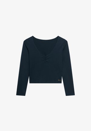 Superdry & Co, SUPERDRY ATHLETIC ESSENTIAL GATHERED LONG SLEEVE TOP.. - Langarmshirt - eclipse navy