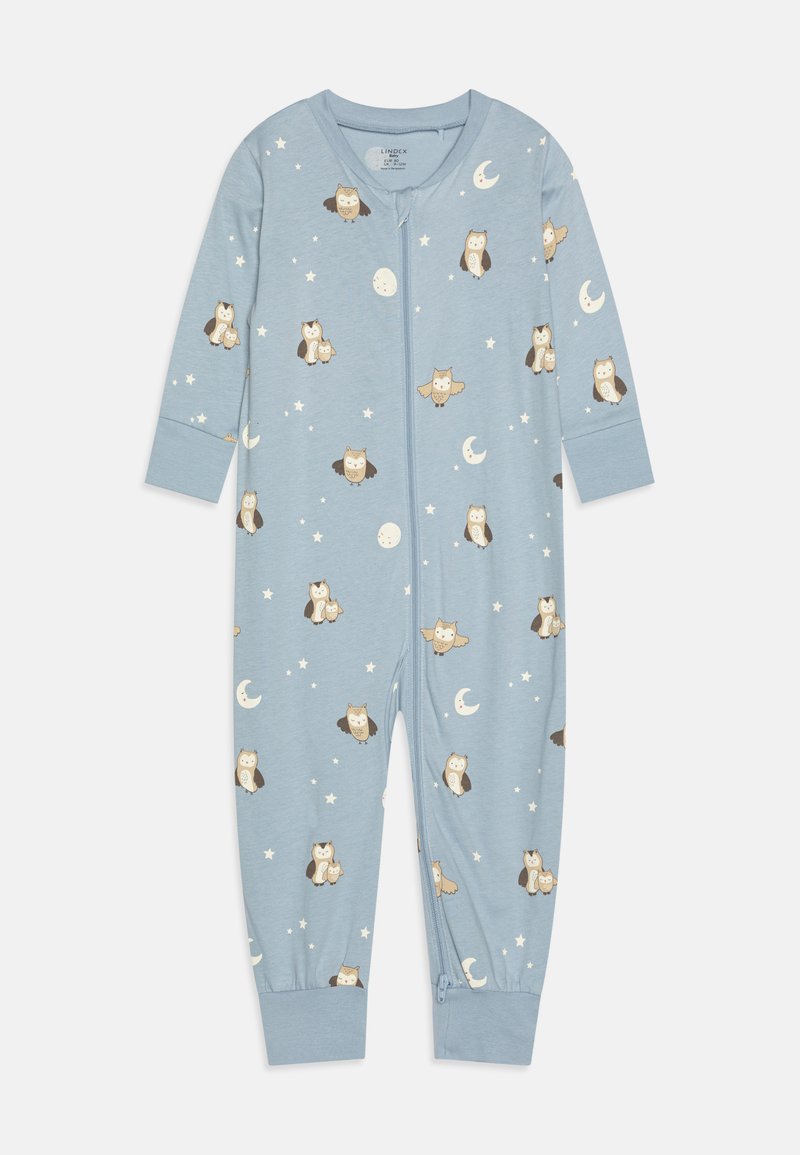 Lindex OWL UNISEX - Pyjama - light dusty blue