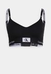 LIGHT LINED BRALETTE 1996 COTTON - Korsetes izstrādājums ar stīpiņām - black