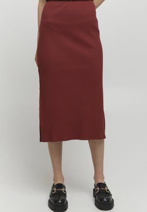 BYPOLINA  - Pencil skirt - burnt russet