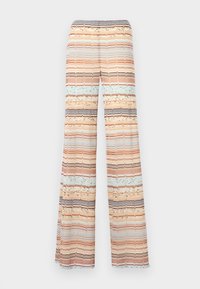 TROUSERS - Trousers - brown/cream/grey