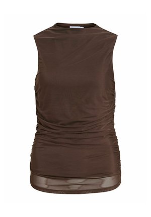 VILA, SLEEVELESS TOP VIFUNDA HIGH NECK - Blouse - coffee bean