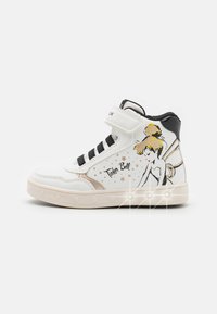 Geox DISNEY TINKER BELL LIGHT UP SKYLIN GIRL - Korkeavartiset tennarit - white/black
