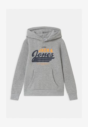 JJELOGO - Kapuzenpullover - light grey melange