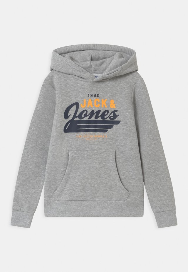 JJELOGO HOOD  - Sweat à capuche - light grey melange
