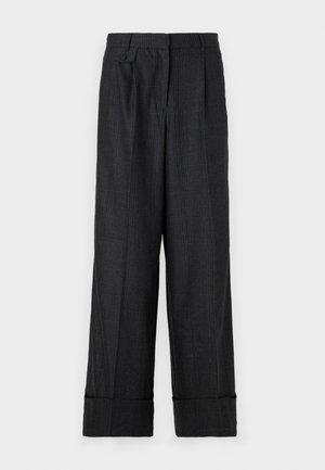 REMAIN WIDE LEG PANTS - Bukser - caviar