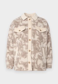 COASTAL WAVES - Flisinė striukė - white/light brown