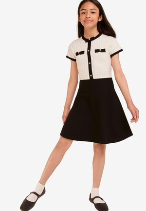 REGULAR FIT - Abito in maglia - black  white