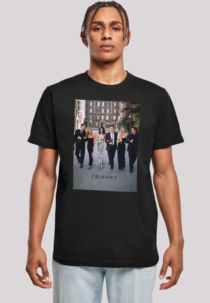 FRIENDS TV SERIE CHAMPAGNE AND FLOWERS - Print T-shirt - black