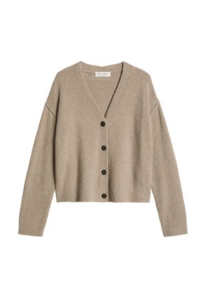Marc O'Polo, MARC O'POLO CARDIGAN RELAXED AUS BOUCLÉ-GARN - Vest - stone taupe melange