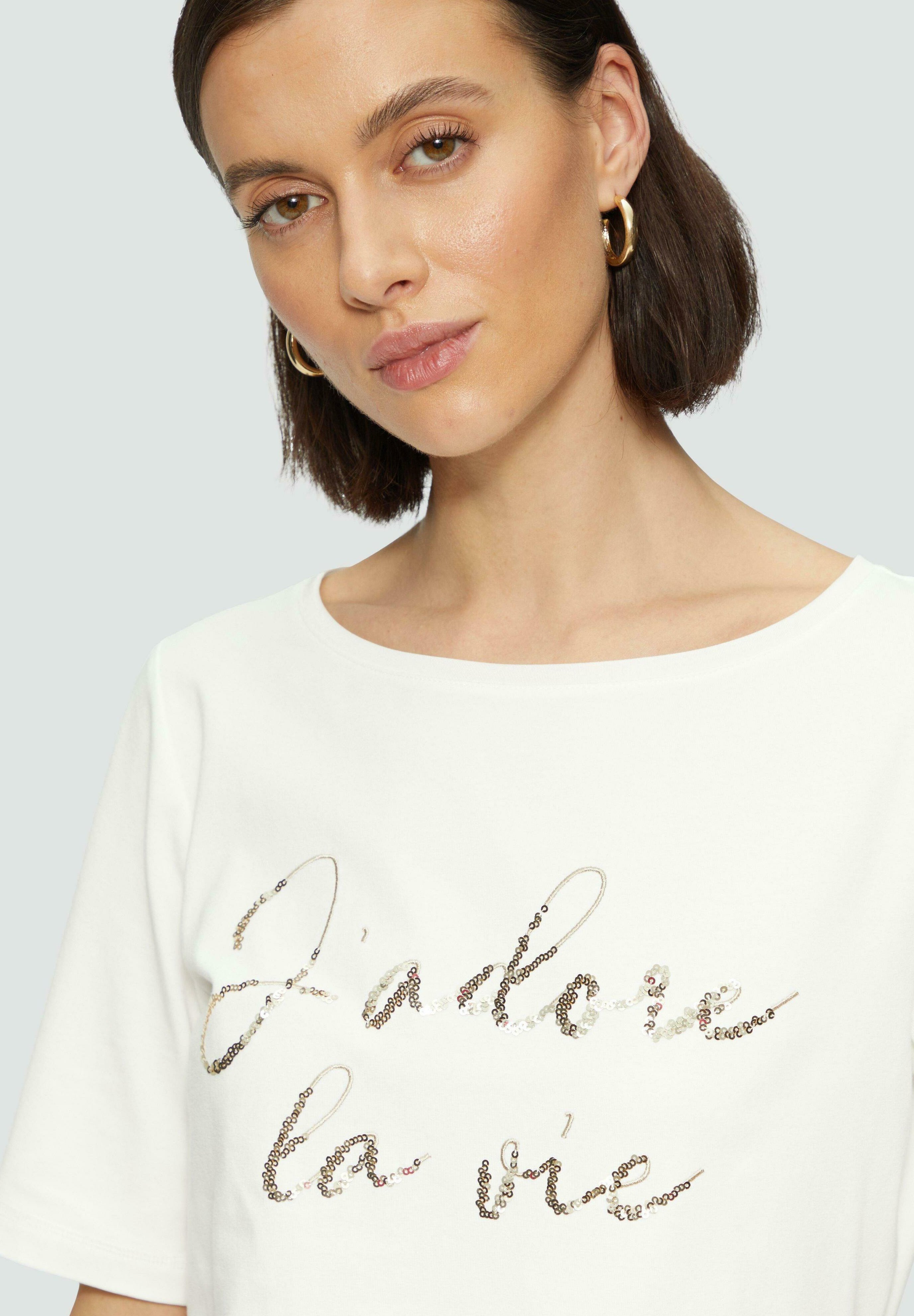 S.Oliver BLACK LABEL T-shirt Donna Con Paillettes – Modello 2157278, Colore 99, Taglia 40, Glamour Quotidiano