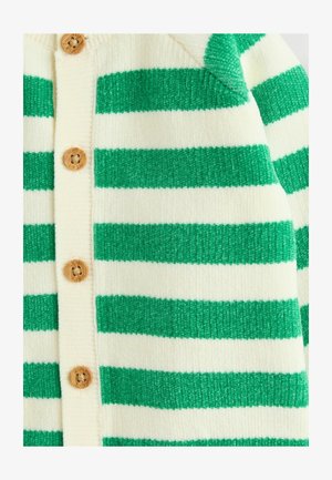 Next, REGULAR FIT - STRIPED BUTTON THROUGH CHENILLE - Vesta na kopčanje - green