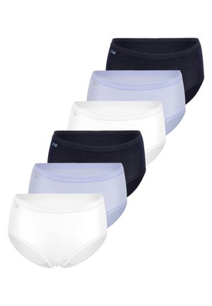 6ER PACK BASIC MIDI - Briefs - weiß   hellblau   schwarz