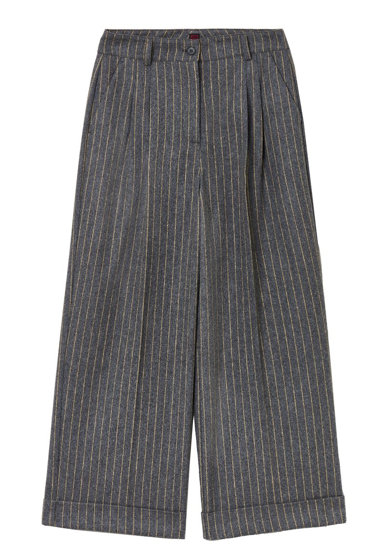 Stefanel Broek donkergrijs gemêleerd Stefanel Broek donkergrijs gemêleerd