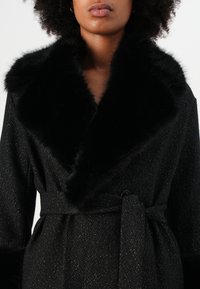 TWINSET OVERCOAT - Cappotto classico - sale pepe nero/silver coloured