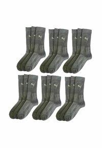 Graue Baumwollsocken im 10er-Pack, mit geripptem Bündchen und kleinem weißen Puma-Logo auf jeder Socke. Strukturiertes und langlebiges Material.