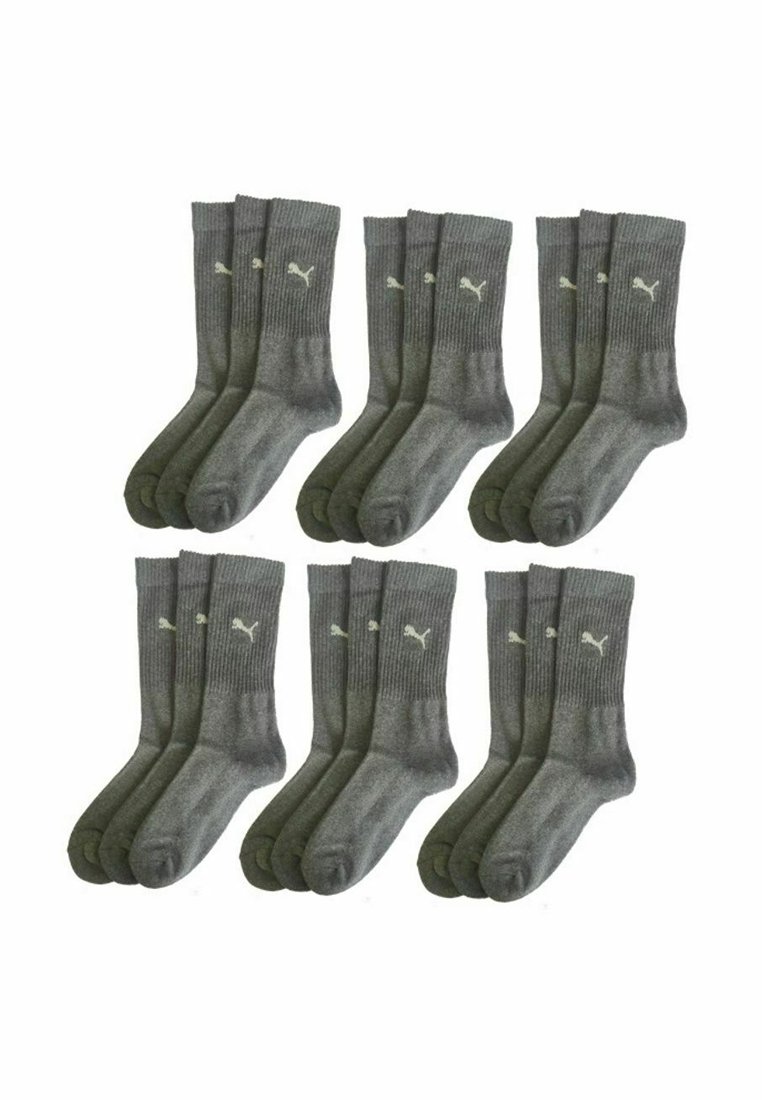 Graue Baumwollsocken im 10er-Pack, mit geripptem Bündchen und kleinem weißen Puma-Logo auf jeder Socke. Strukturiertes und langlebiges Material.